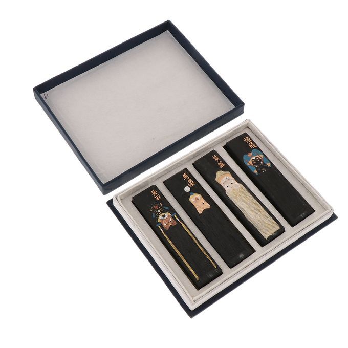Pack Of 4 Pieces Ink Stick With Beijing Opera Mask Pattern For