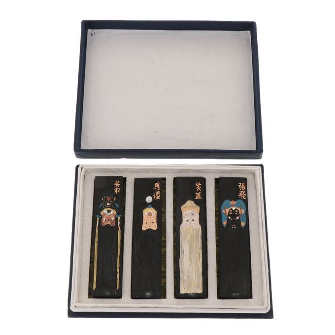 Pack Of 4 Pieces Ink Stick With Beijing Opera Mask Pattern For