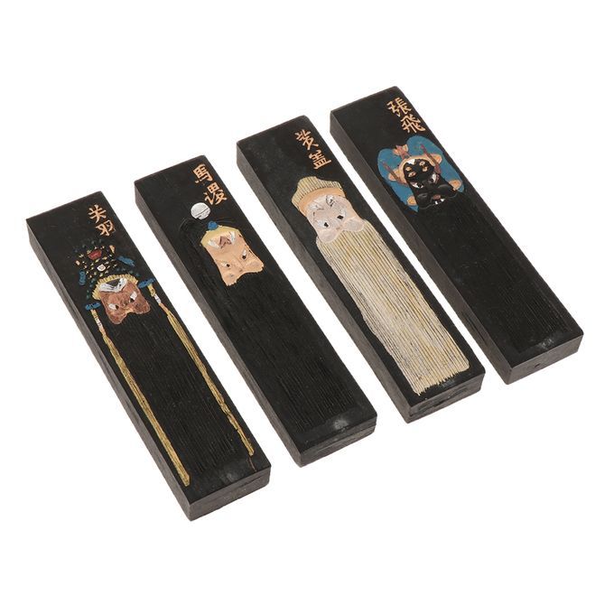 Pack Of 4 Pieces Ink Stick With Beijing Opera Mask Pattern For