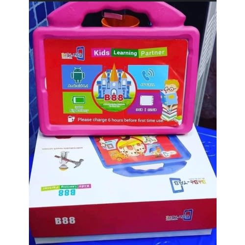 Tab B88 Dual Sim Hd Educational Tablet 32GB ROM- 3GB RAM-3000mAh -Pink Pouch