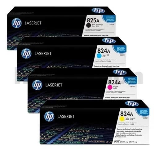 Set of 4 - 824a Toner -  Black, Cyan, Magenta & Yellow