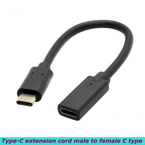 Type-c Male To Type-c Female Extension Data Cable
