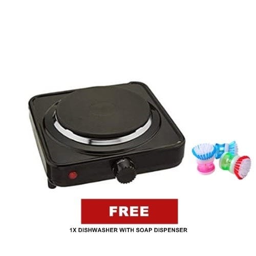 Electric Hotplate - Single Burner + Free Dishwasher With Soap Dispenser