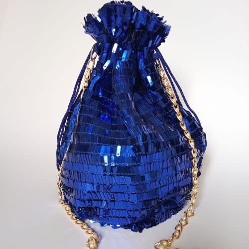 Royal Blue Drawstring Purse