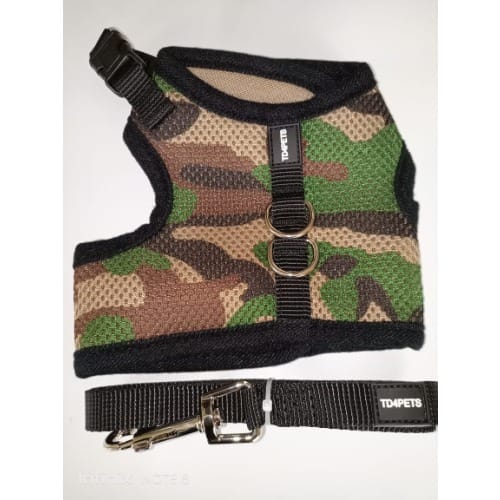 Air Mesh Harness with Leash - Camou