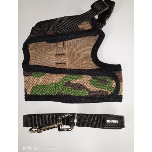 Air Mesh Harness with Leash - Camou