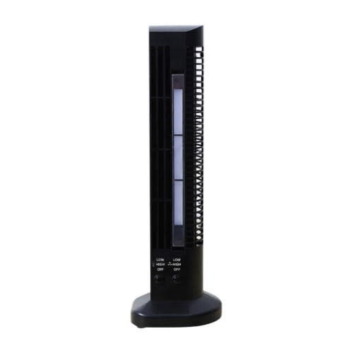 Oscillating Powerful Bladeless Fan With Led Light - Black