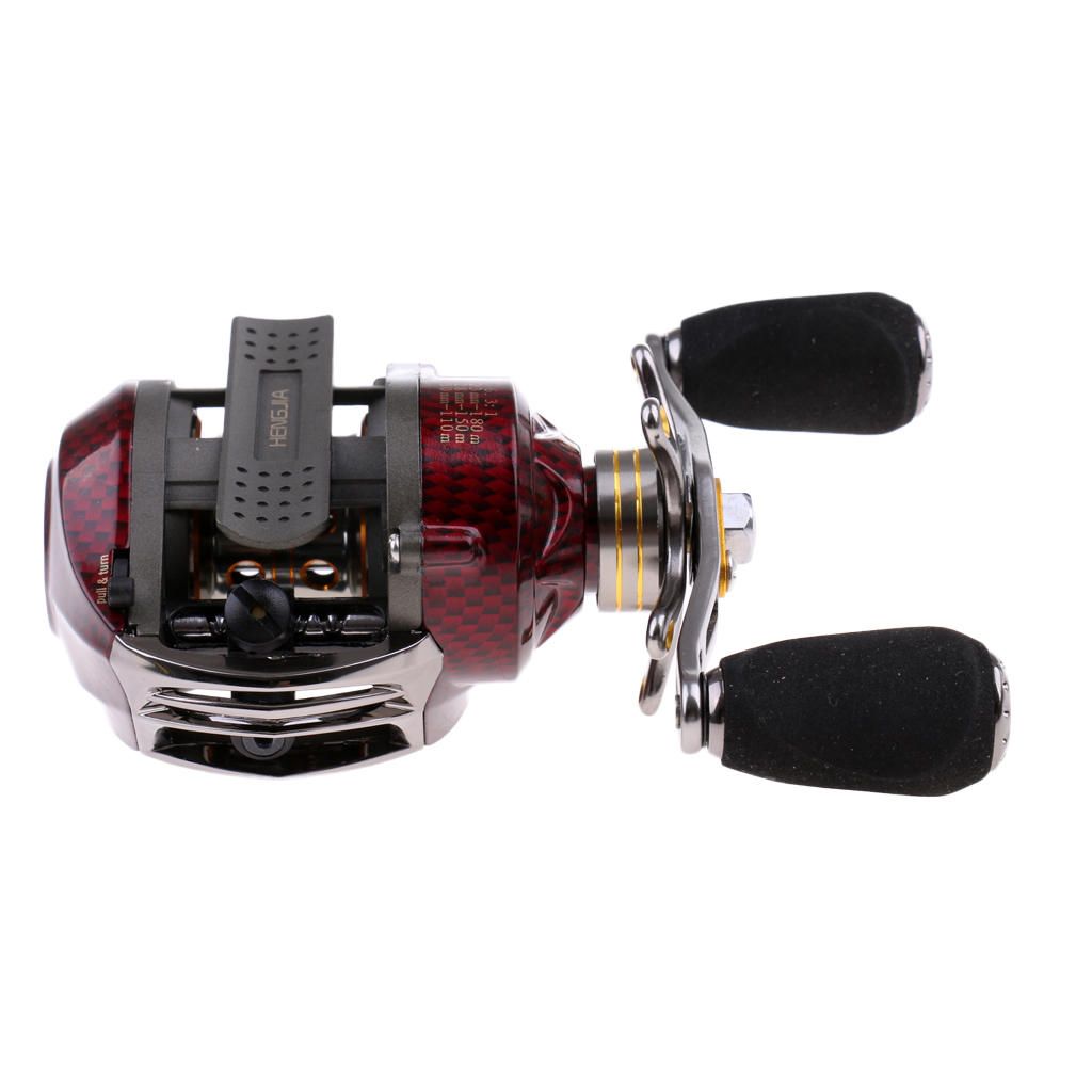 Baitcasting Reel 17+1 Stainless Steel Ball Bearings Dual Brakes