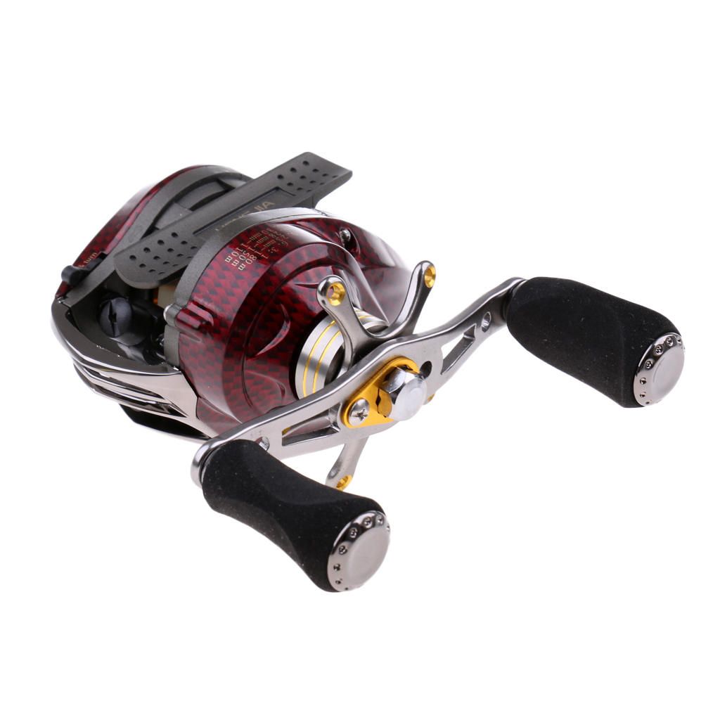 Baitcasting Reel 17+1 Stainless Steel Ball Bearings Dual Brakes