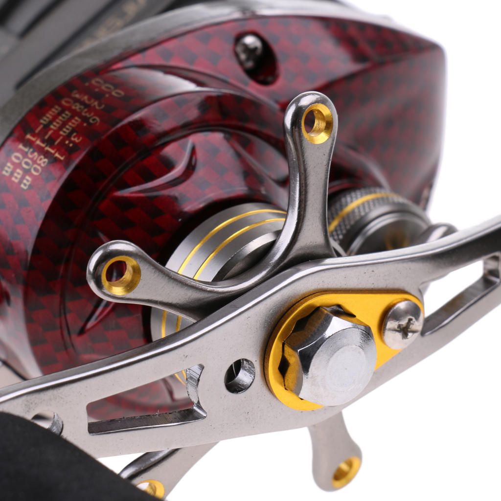 Baitcasting Reel 17+1 Stainless Steel Ball Bearings Dual Brakes