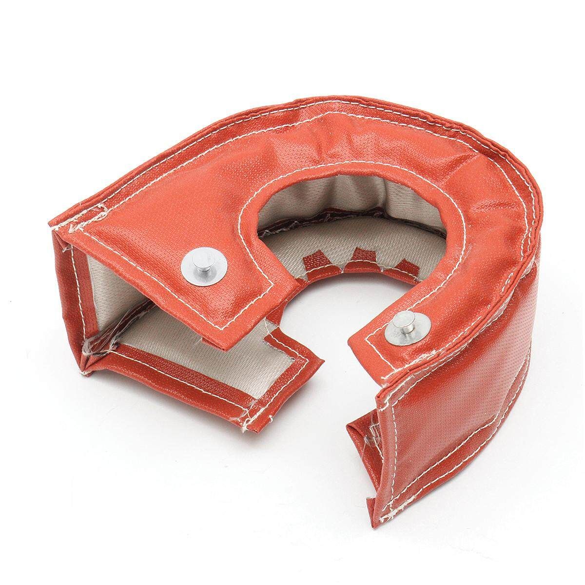 TURBO HEAT SHIELD BLANKET COVER + MANIFOLD DOWNPIPE WRAP 2" X 5M TITANIUM Red (red)