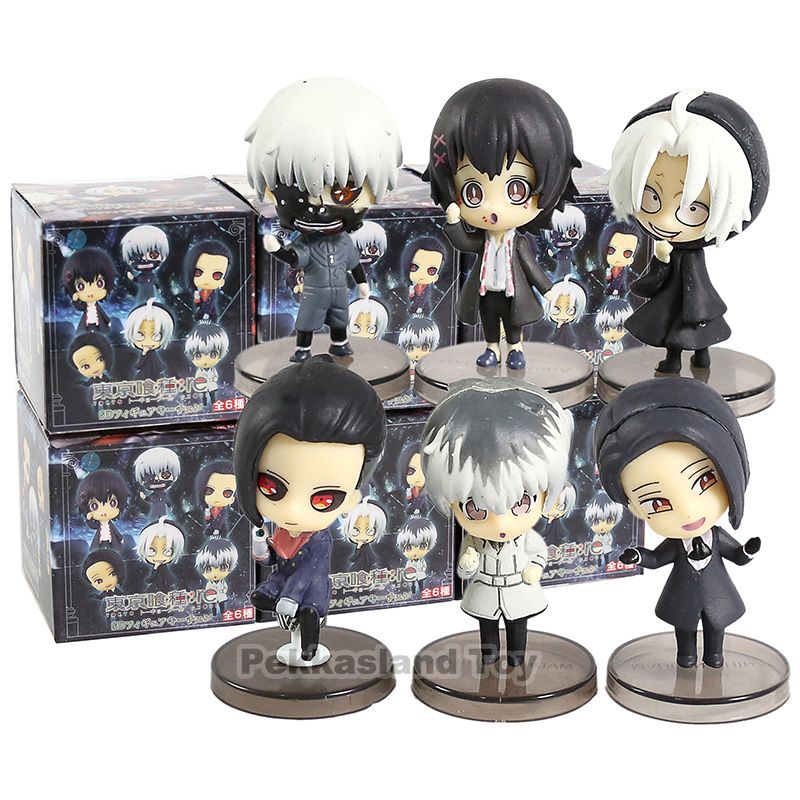 6pcsset Anime Tokyo Ghoul Pendant Figure Kaneki Ken Souta