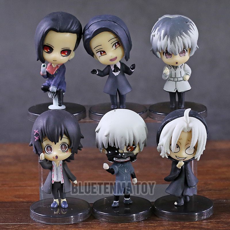 6pcsset Anime Tokyo Ghoul Pendant Figure Kaneki Ken Souta
