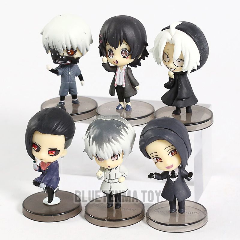 6pcsset Anime Tokyo Ghoul Pendant Figure Kaneki Ken Souta