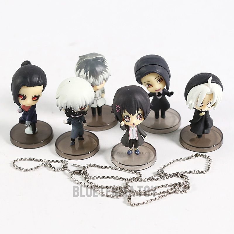 6pcsset Anime Tokyo Ghoul Pendant Figure Kaneki Ken Souta
