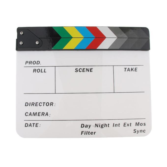 Movie Clapboard With Colorful Written Clapper Board TV Microfilm Props