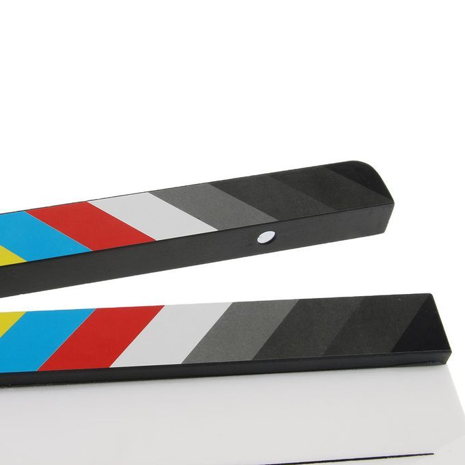 Movie Clapboard With Colorful Written Clapper Board TV Microfilm Props
