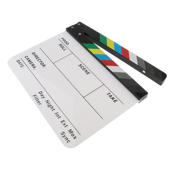 Movie Clapboard With Colorful Written Clapper Board TV Microfilm Props