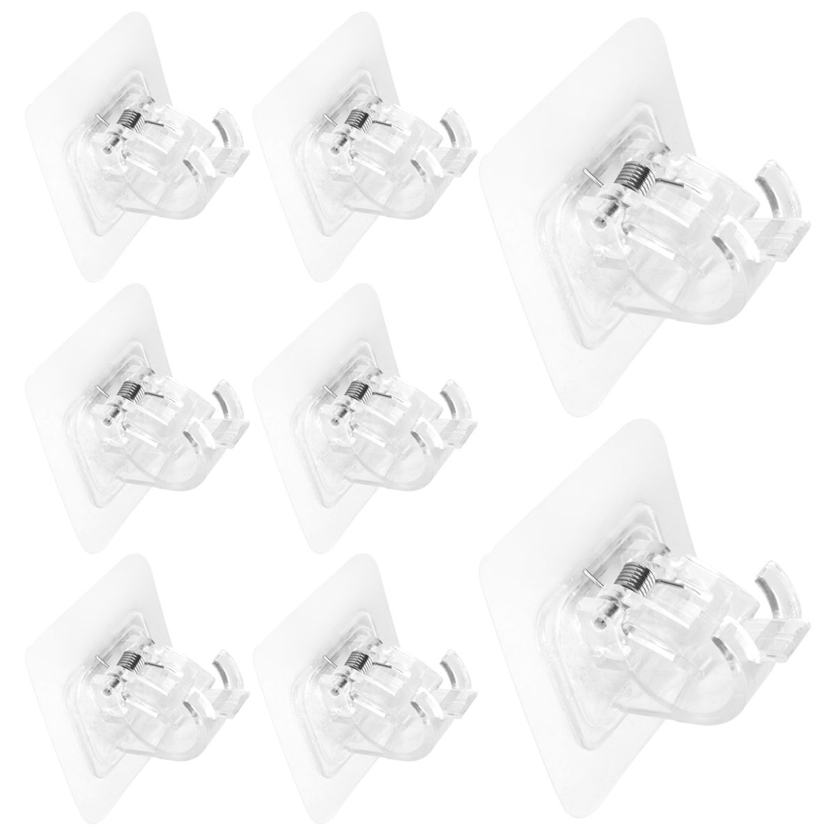 8PCS No Drill Curtain Rod Brackets Curtain Rod Holder Hooks Nail Free Curtain Rod Hooks Curtain Hangers