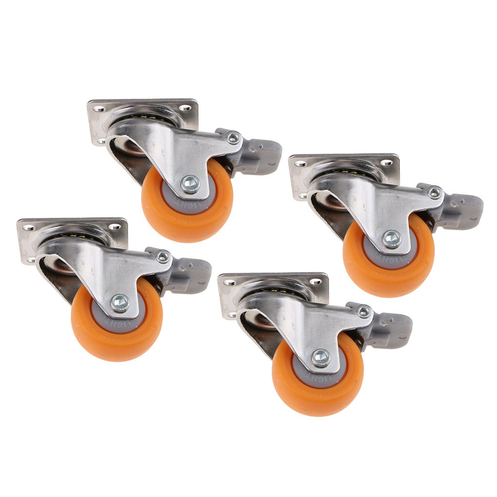 4pcs 17kg Load Nylon Castor Wheel Trolley Furniture Industrial Casters
