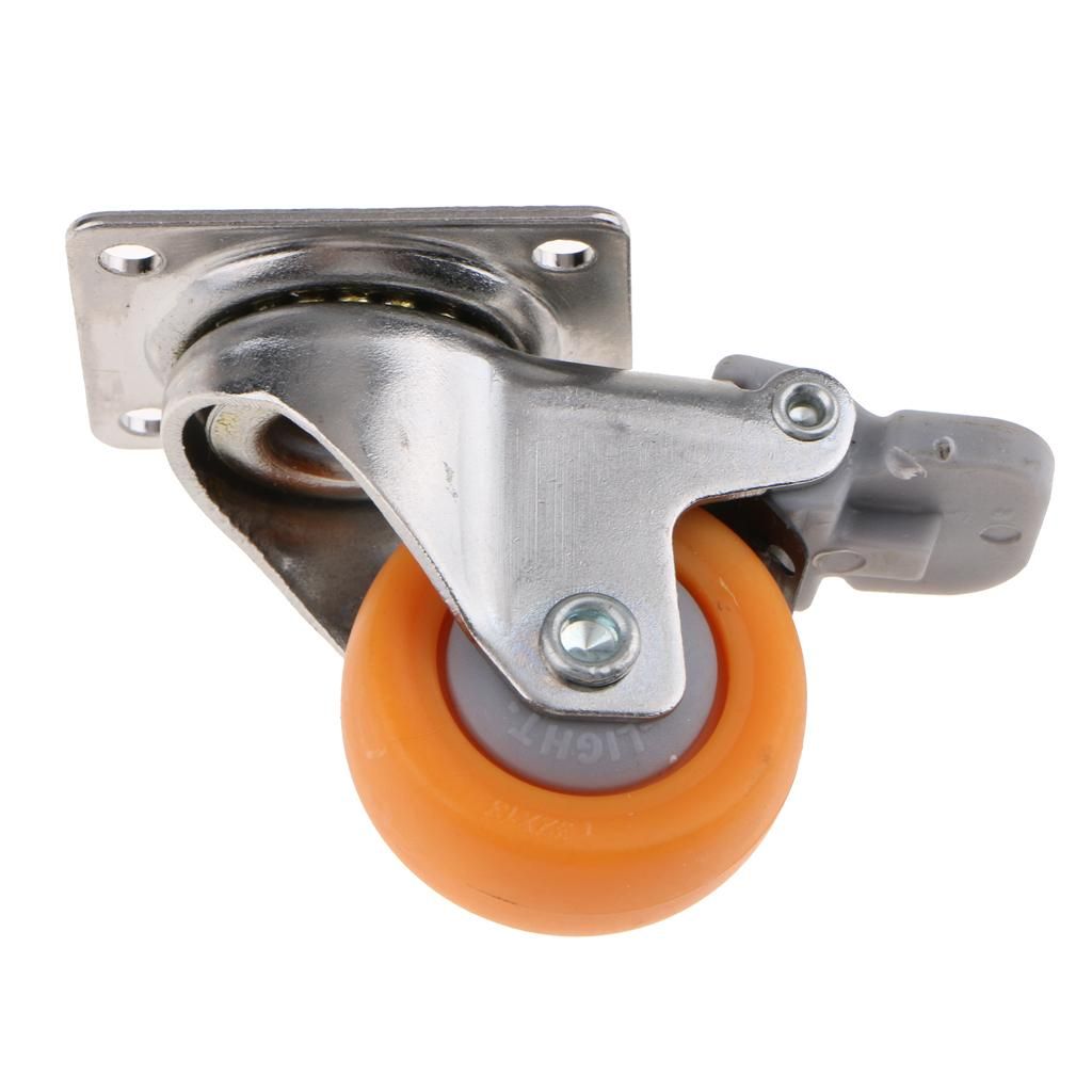 4pcs 17kg Load Nylon Castor Wheel Trolley Furniture Industrial Casters