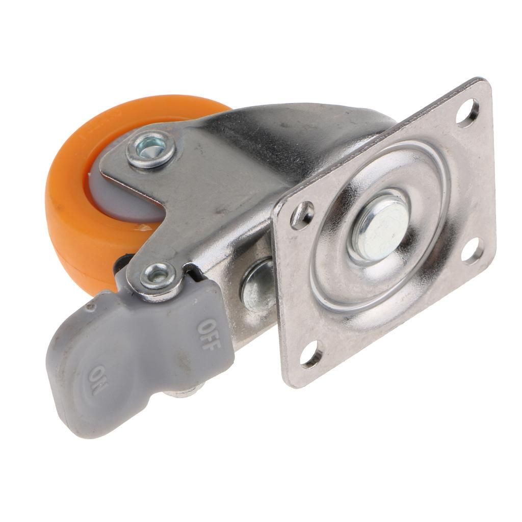 4pcs 17kg Load Nylon Castor Wheel Trolley Furniture Industrial Casters