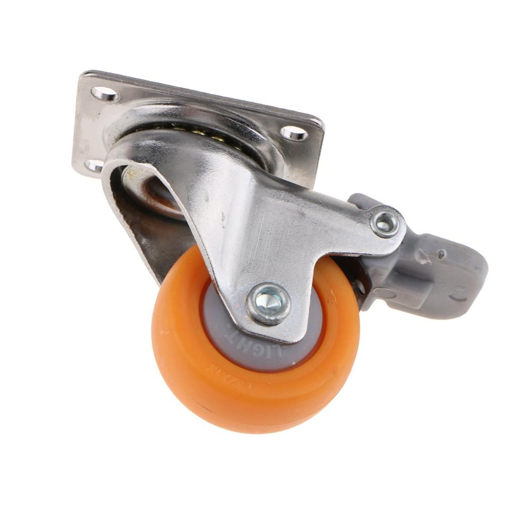 4pcs 17kg Load Nylon Castor Wheel Trolley Furniture Industrial Casters
