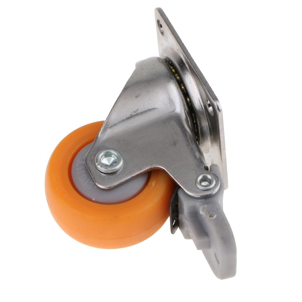 4pcs 17kg Load Nylon Castor Wheel Trolley Furniture Industrial Casters