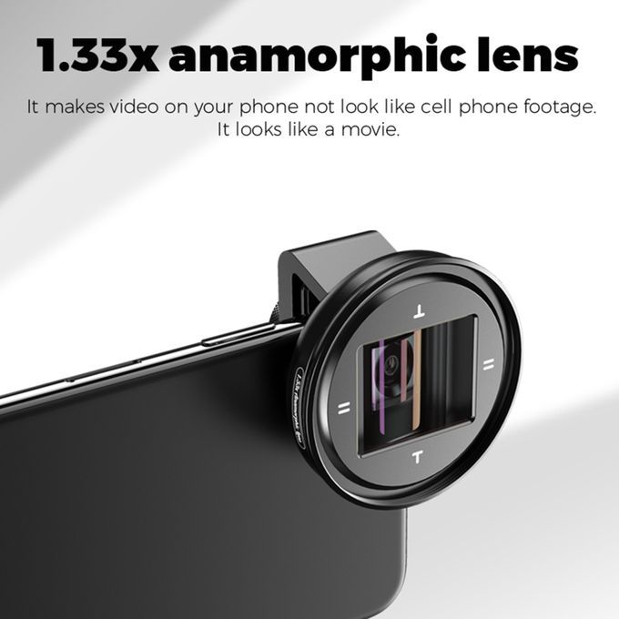 1.33X Anamorphic Lens Filmmaking Phone Camera Lens For IPhone 12
