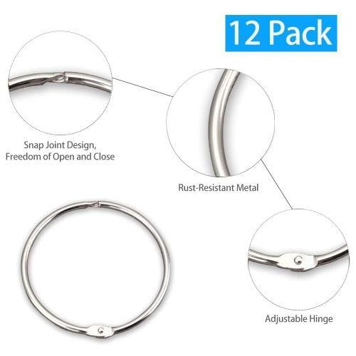 12 Pack Shower Curtain Rings Curtain Hooks Round