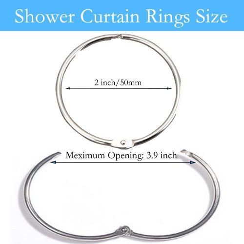 12 Pack Shower Curtain Rings Curtain Hooks Round