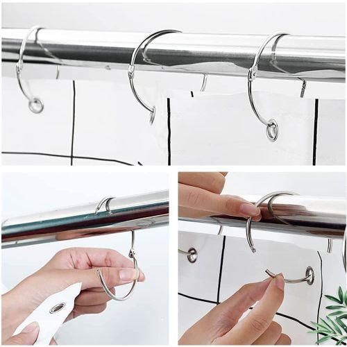 12 Pack Shower Curtain Rings Curtain Hooks Round