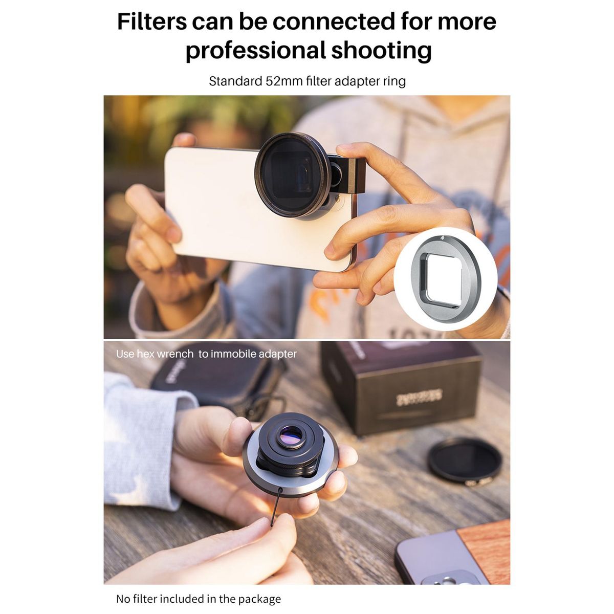 Ulanzi 1.55XT Mobile Phone Anamorphic Movie Lens 2.8:1 Wide Frame 17mm Lens Interface with Universal Phone Clips 52mm Filter Adapter Ring Carry Bag Replacement for iPhone 12/11/10/9