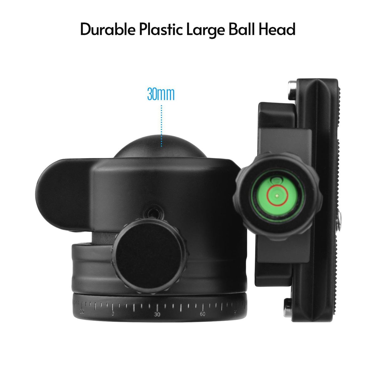 Andoer Panorama Ball Head Tripod Mount Ballhead Adapter U-Groove Low Gravity Center Aluminium Alloy Max. 5kg/11lbs Load Capacity with 2pcs Quick Release Plate