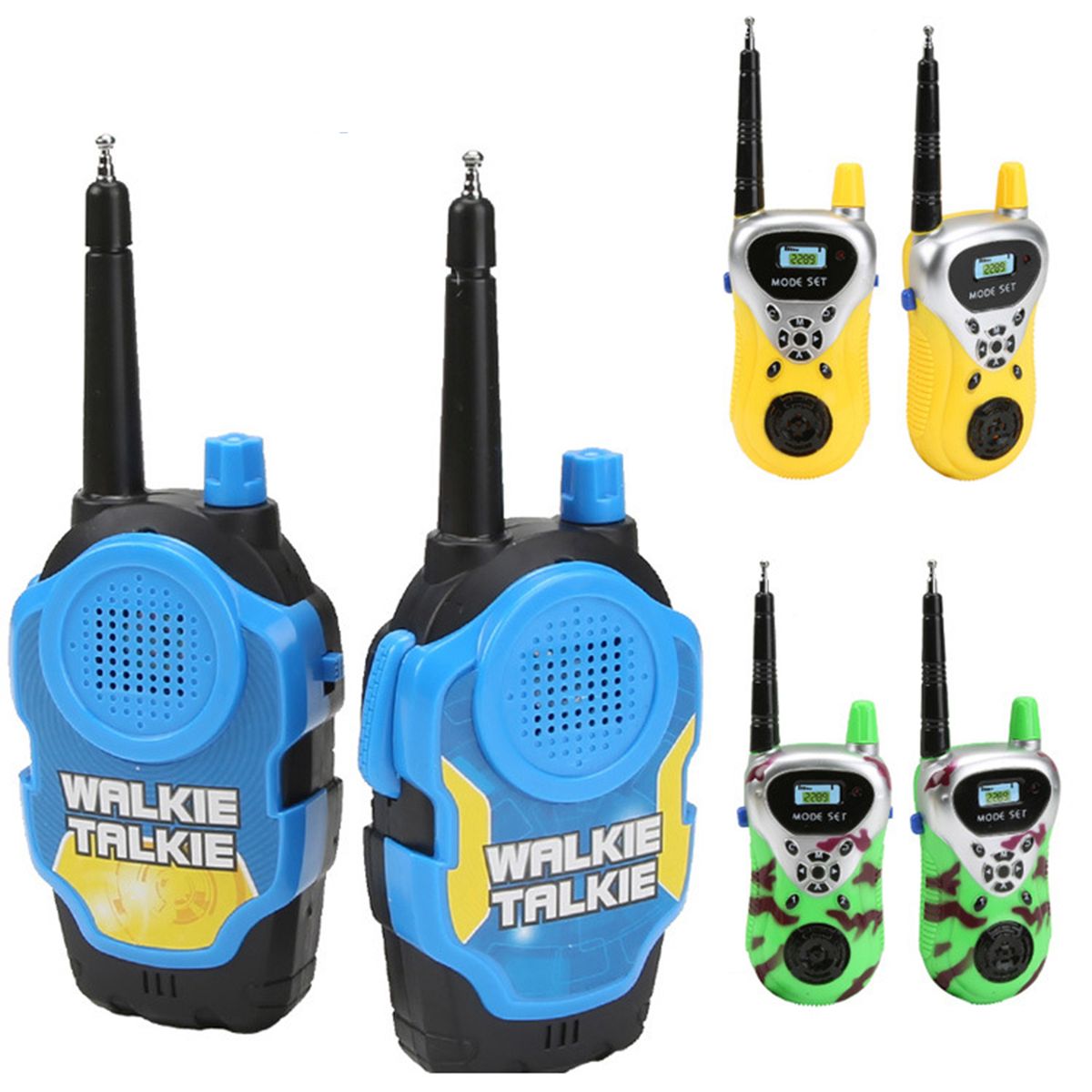 2Pcs/Set Children Walkie Talkie Remote Wireless-Yellow