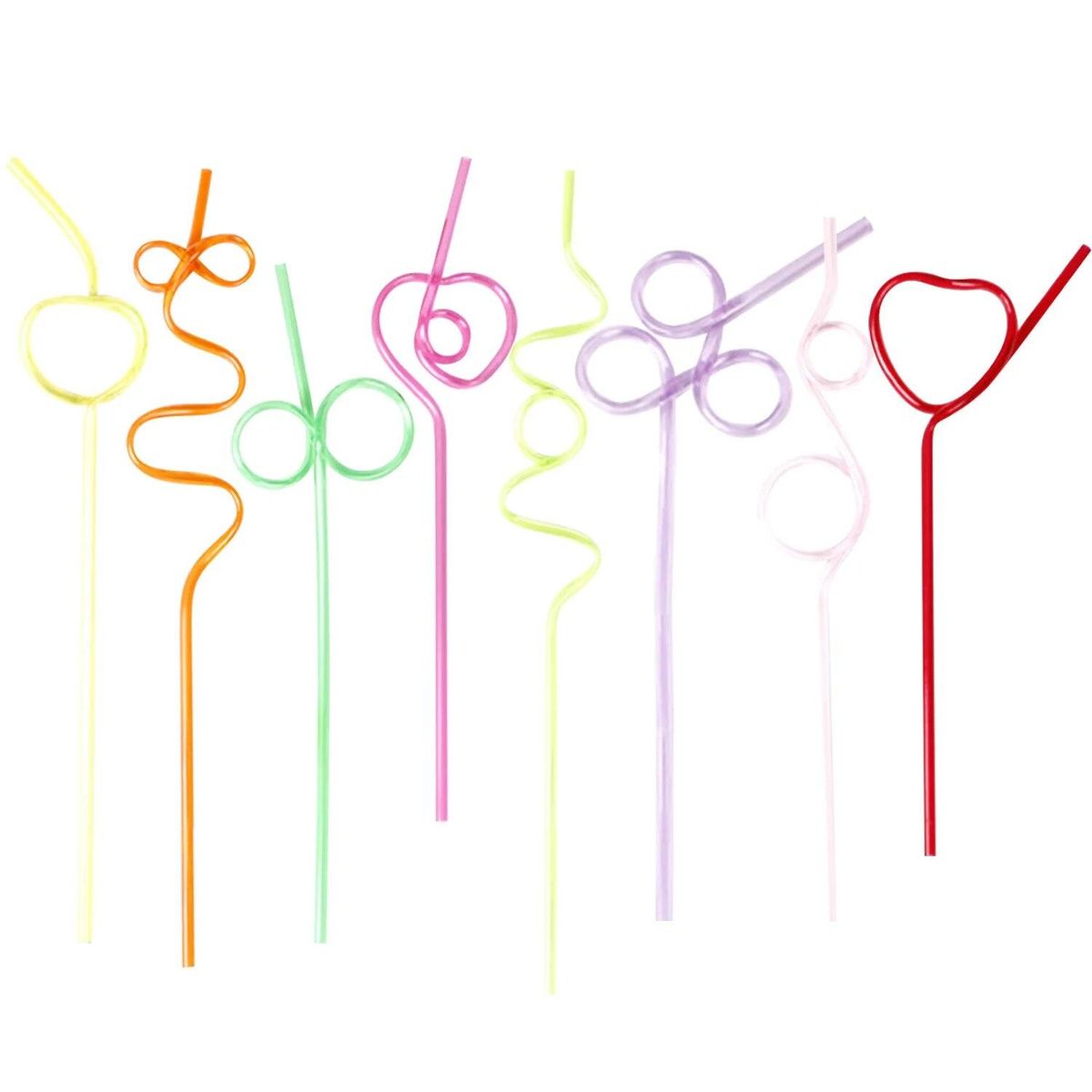 Valentines Day Cards for kids 32 Set Crazy Straws Bulk Exchange Cards for Girls Boys Toddlers School Class Party Favors