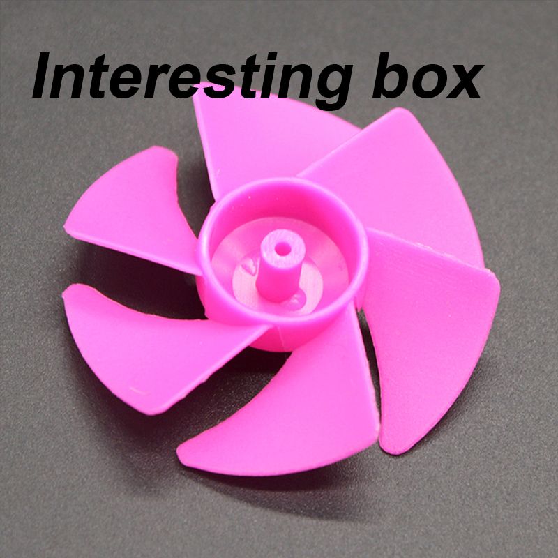 Manual Model Of Turbofan DIY Blade Material Yellow Blue Green Powder Transparent Six Blade Propeller Blade Accessories