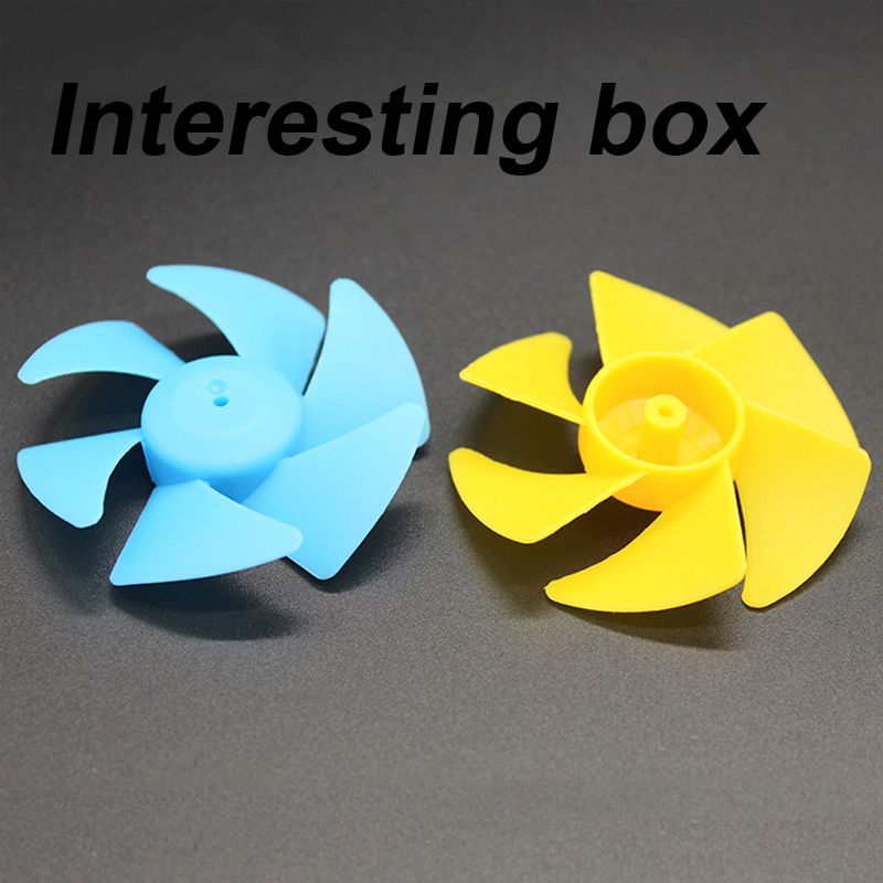 Manual Model Of Turbofan DIY Blade Material Yellow Blue Green Powder Transparent Six Blade Propeller Blade Accessories