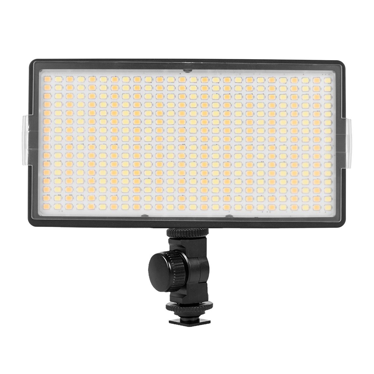 LED-416 LED Video Light Professional On-Camera Photography Light Panel 416PCS Bright Light Beads Adjustable Bi-Color Temperature 3200-5600K Dimmable Brightness with 1/4 Inch Screw Hole Cold Shoe Mount Ball Head for Outdoor Ph