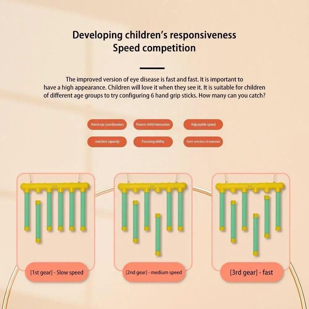 Fun Falling Sticks Game Toy Fast Exercise Training Training Sticks Kid Force Reaction Education Ability Puzzle To Props Rea B7i4