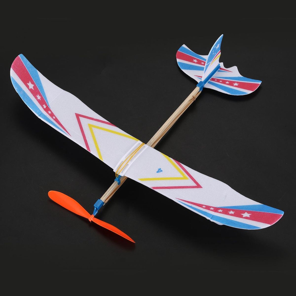 Elastic Rubber Band Powered DIY Foam Plane Model Kit
