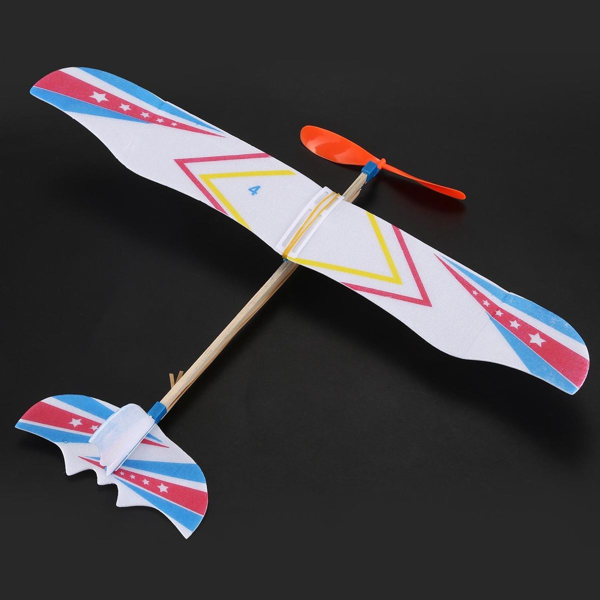 Elastic Rubber Band Powered DIY Foam Plane Model Kit