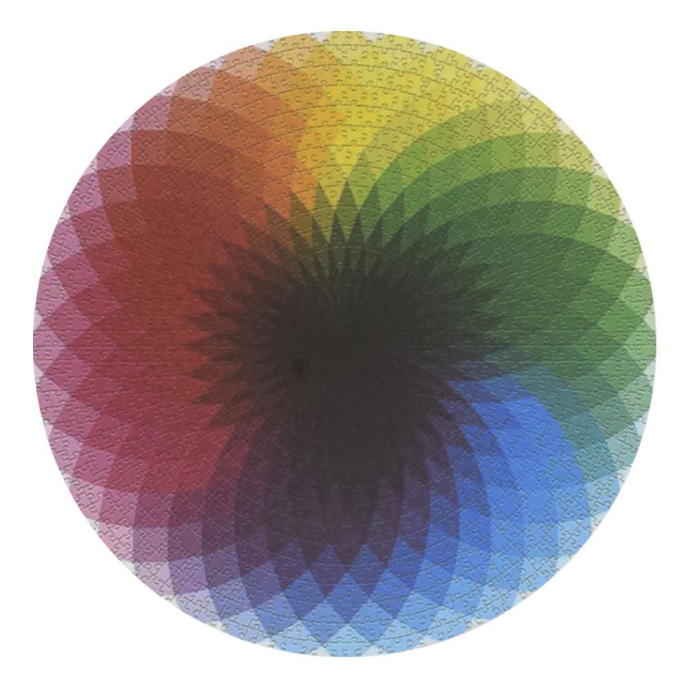 1000 Pcs Colorful Rainbow Round Geometrical Photo Puzzle