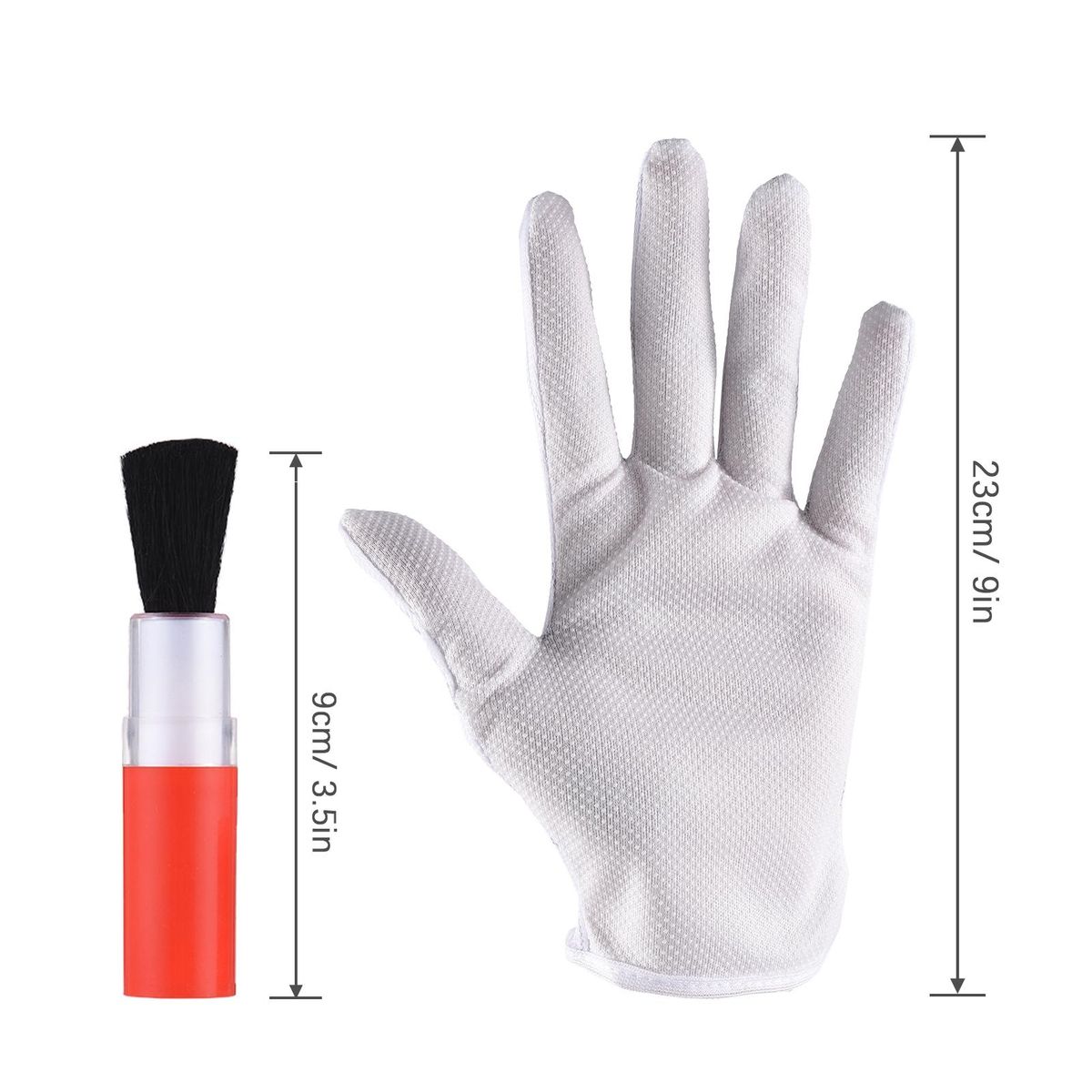 3-in-1 Camera Cleaning Kit with 1 Pair Anti-static Gloves + 1 Cleaning Brush + 1 Cleaning Cloth for DSLR Digital Camera Maintenance Tools