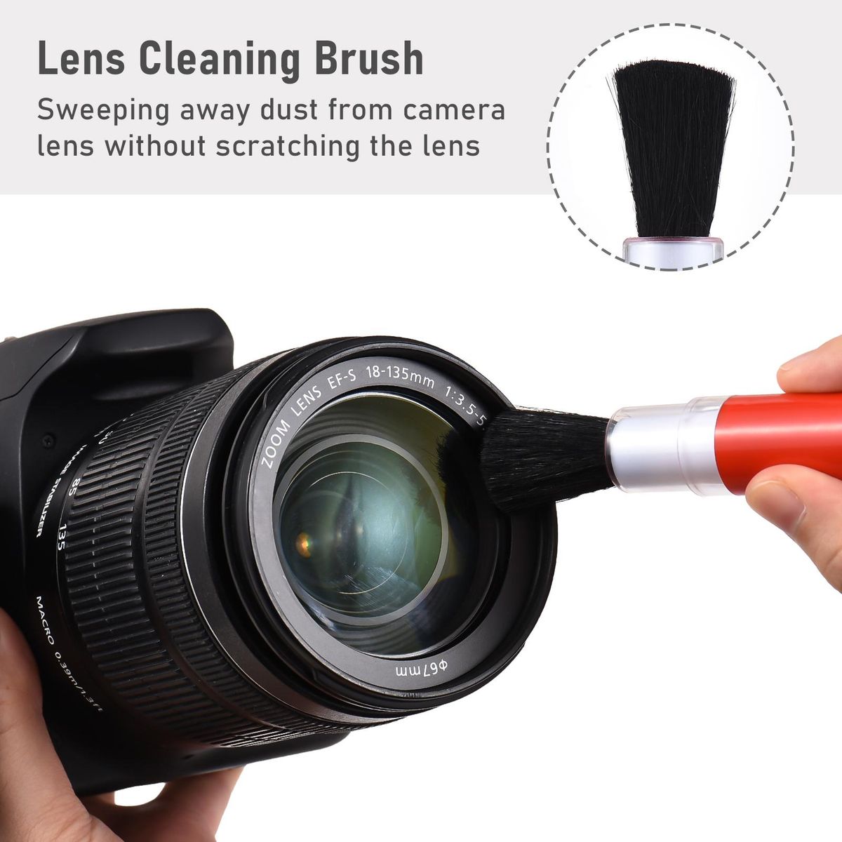 3-in-1 Camera Cleaning Kit with 1 Pair Anti-static Gloves + 1 Cleaning Brush + 1 Cleaning Cloth for DSLR Digital Camera Maintenance Tools