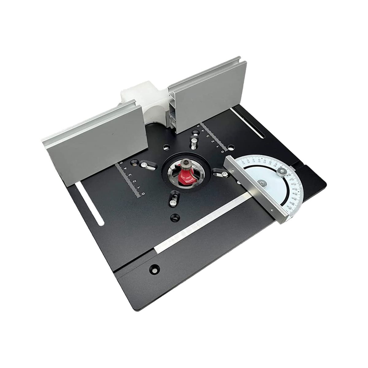 Router Table Insert Plate Aluminum Alloy Wood Milling Flip Board Trimming Machine Engraving Auxiliary ToolBlack