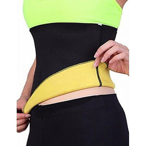 Women Slimming Belt Waist Cincher Fitness Workout Body Shaper Girdle Gym Trainer-Yellow