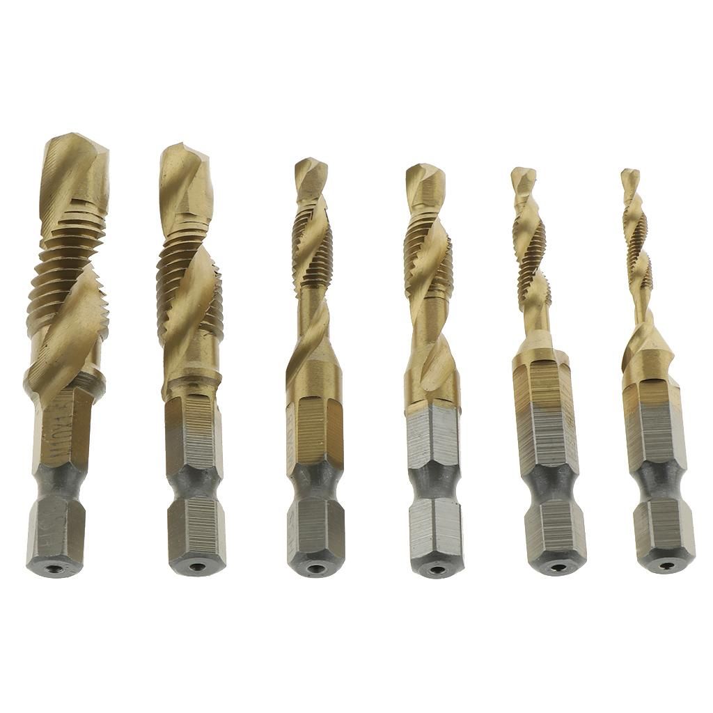 Combination Drill And Tap Bit 1/4inch  Shank Drill Screw Tap Bit