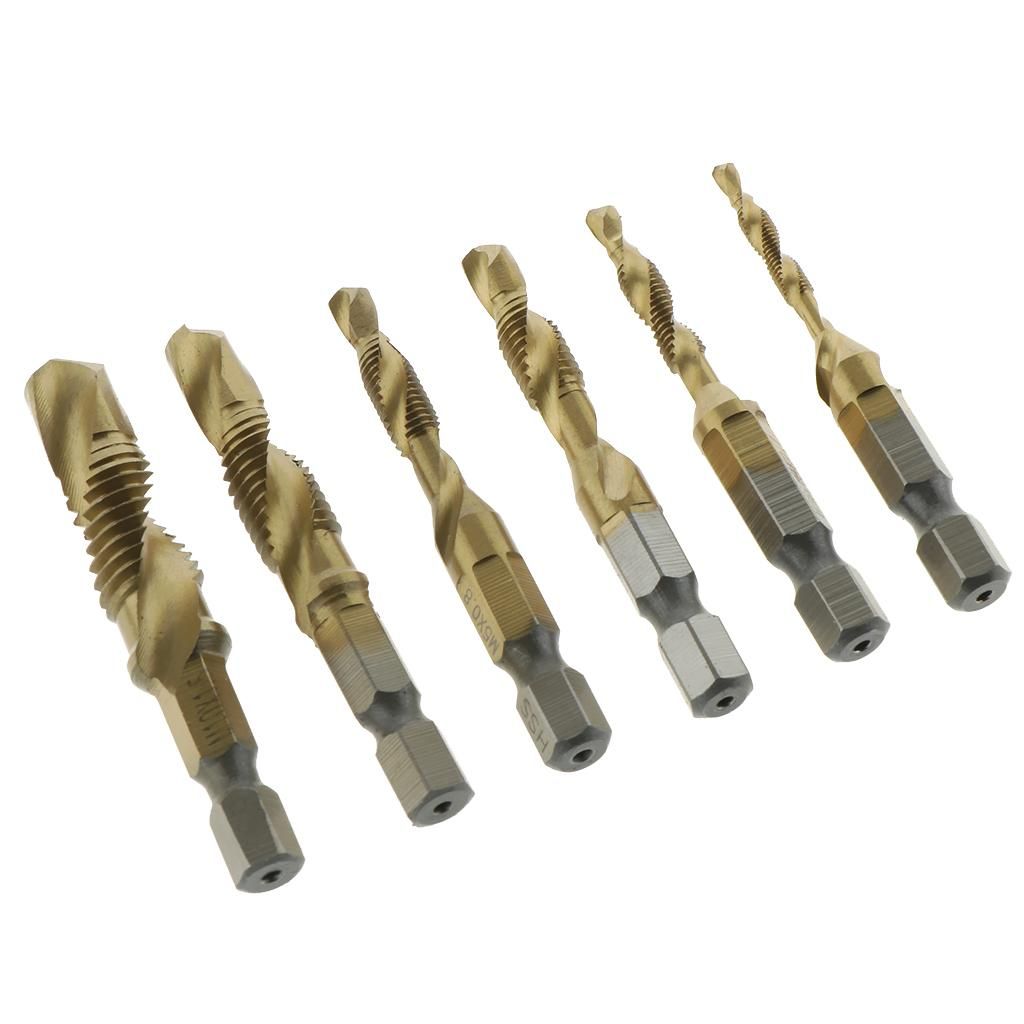 Combination Drill And Tap Bit 1/4inch  Shank Drill Screw Tap Bit