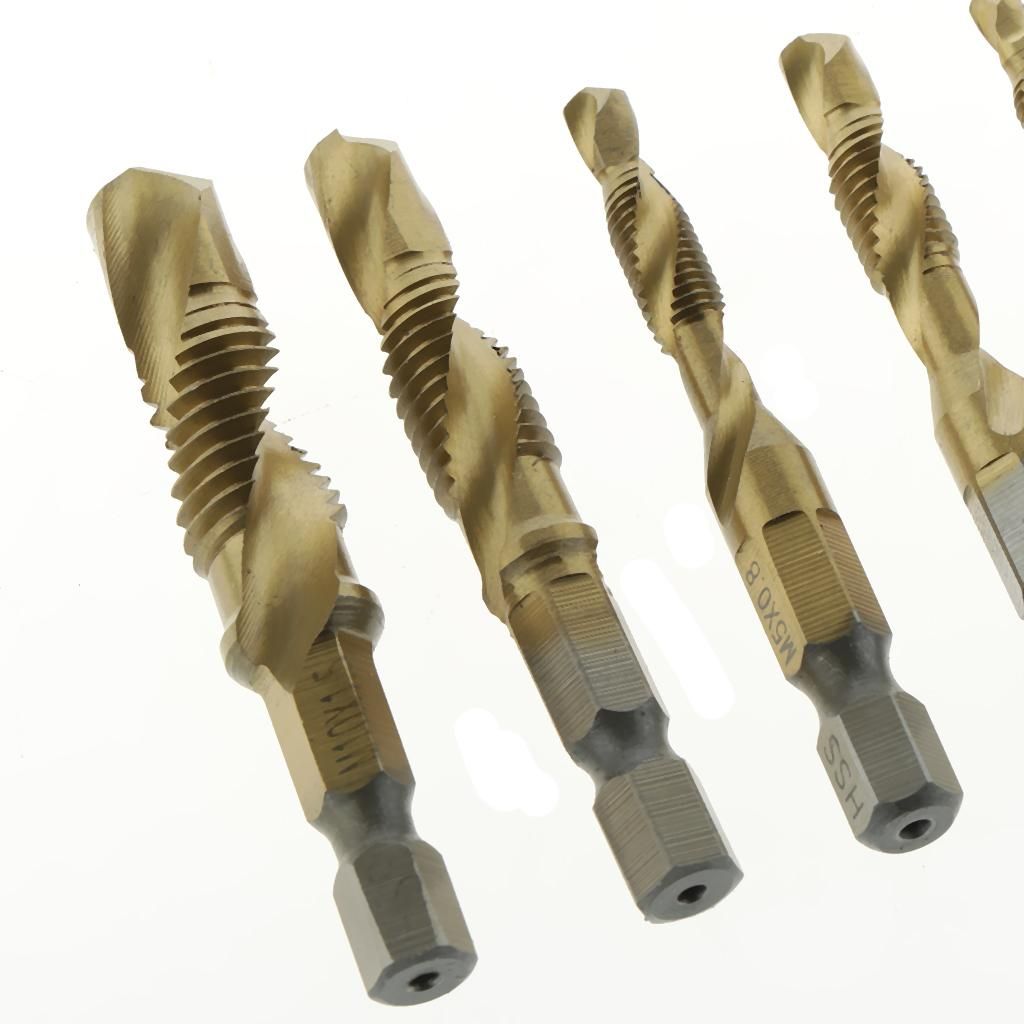 Combination Drill And Tap Bit 1/4inch  Shank Drill Screw Tap Bit